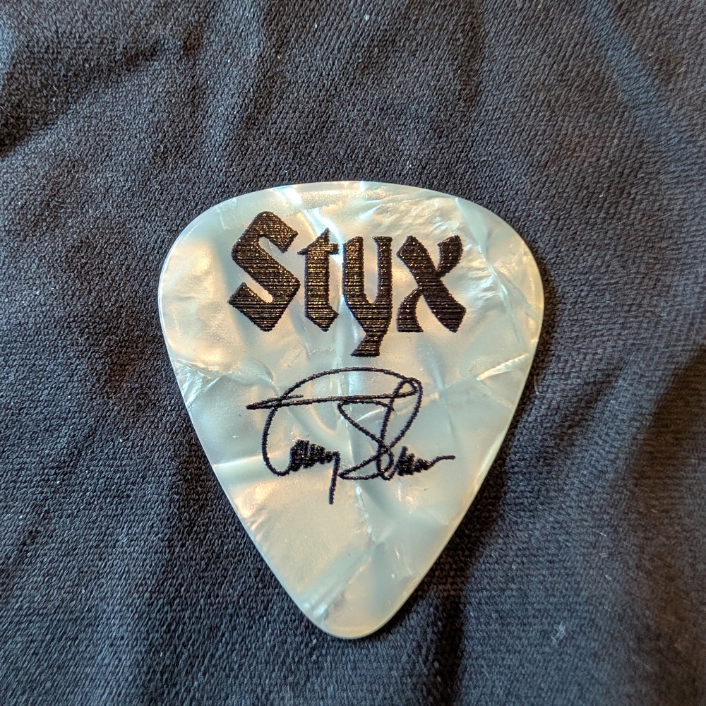 Styx Guitar Pick with Signature